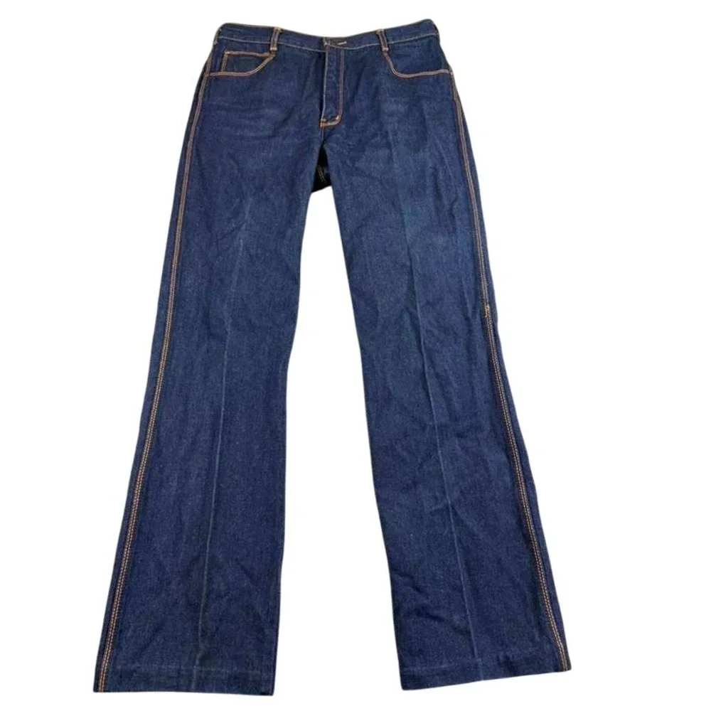 Vintage GLORIA VANDERBILT Murjani‎ Jeans 32 Dark Blue 100% Cotton Hong Kong 70s